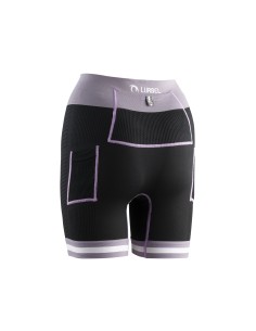 Short Spirit Flux W (Negro/Lavanda) - Malla Courte piste pour les femmes - Lurbel 2