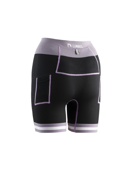Short Spirit Flux W (Negro/Lavanda) - Malla Courte piste pour les femmes - Lurbel