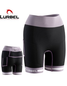 Short Spirit Flux W (Negro/Lavanda) - Malla Courte piste pour les femmes - Lurbel