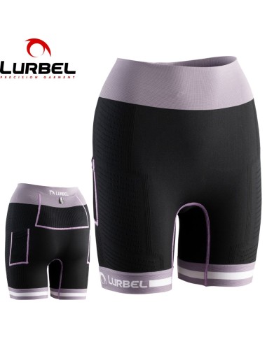 Short Spirit Flux W (Negro/Lavanda) - Malla Courte piste pour les femmes - Lurbel