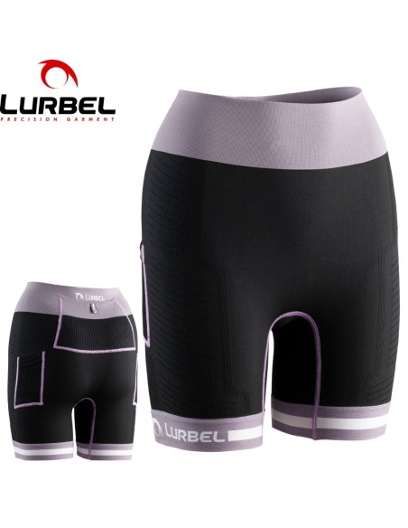 Short Spirit Flux W (Negro/Lavanda) - Malla Courte piste pour les femmes - Lurbel