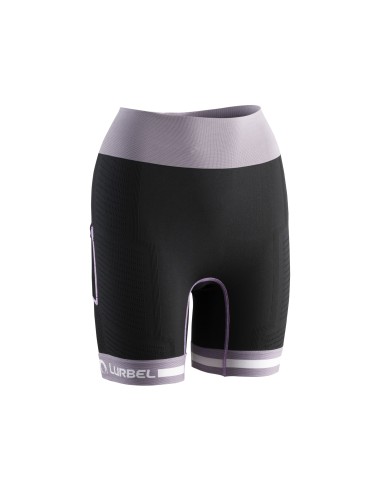 Short Spirit Flux W (Negro/Lavanda) - Malla Courte piste pour les femmes - Lurbel