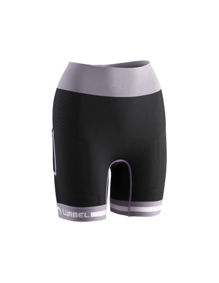 Short Spirit Flux W (Negro/Lavanda) - Malla Courte piste pour les femmes - Lurbel