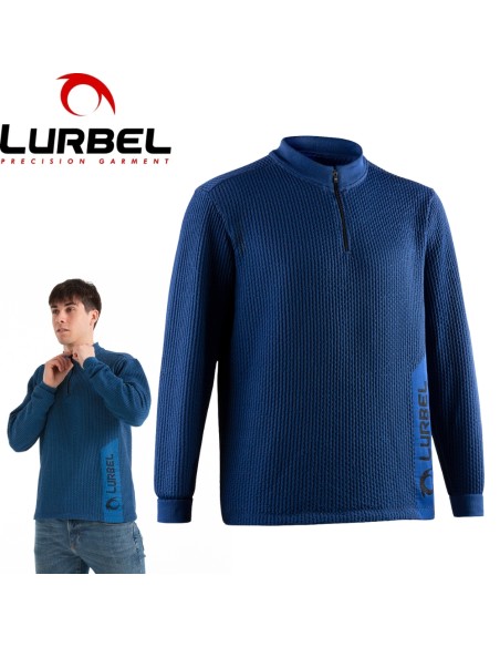 Pull Wave (Azul Royal/Negro) - pull avec fermeture à glissière au cou - Lurbel