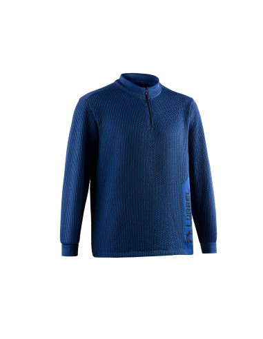 Pull Wave (Azul Royal/Negro) - pull avec fermeture à glissière au cou - Lurbel
