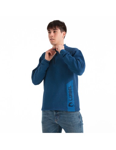 Pull Wave (Azul Royal/Negro) - pull avec fermeture à glissière au cou - Lurbel