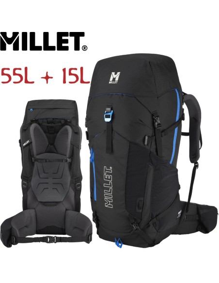 Ubic 55 + 15L (E-Noir) - Sac à dos polyvalent - Millet