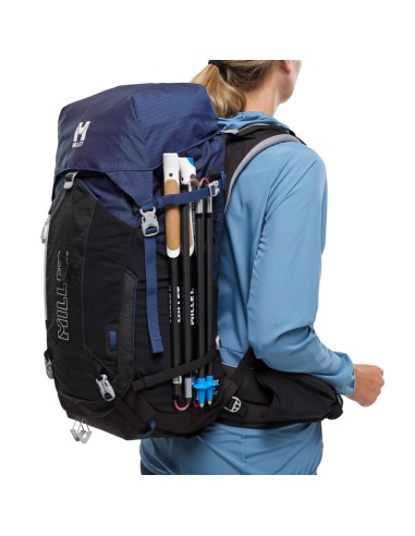 Ubic 40 Femmes (E-Noir / Bleu foncé) - Sac à dos polyvalent pour femmes - Millet