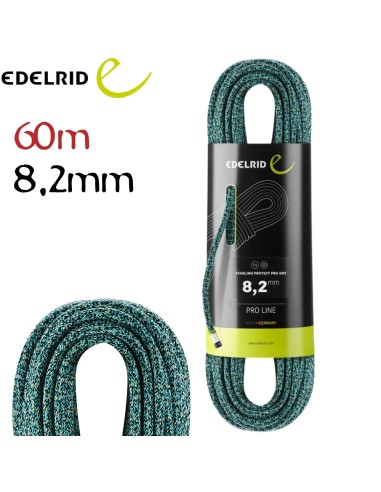 Starling Prodry 8,2 mm 60m (Icemint-Night) - Double roue pour route longue - Edelrid