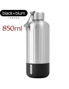 Explorer Large (850ml) (Noir) - Acier inoxydable Botella. avec isolation thermique - Black+ Blum
