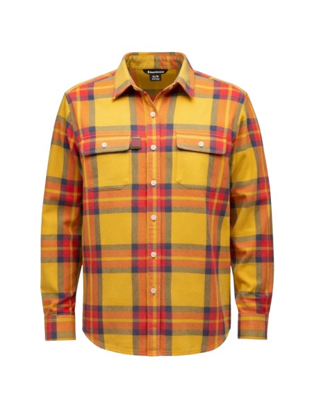 Project Twill Long Sleeve (Amber-Coral Red) - Camisa algodon manga larga  - Black Diamond