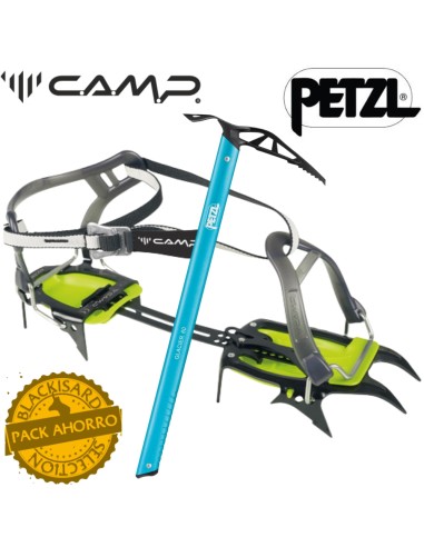 Pack Crampons Ascent Universal + Piolet Galaxy Linkin - C.A.M.P / Petzl