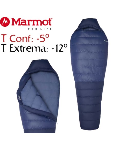 Mad River 15 Long X-Wide (Artic Navy/Artic Mist) Left Zip - Saco pluma ancho - Marmot