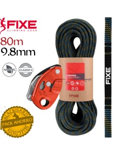 Boîte Buoux 9.8mm (80m) + Grigri - Cuerda avec assureur - Cool/Petzl