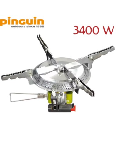 Pinguin Camper - Hornillo de gas con encendecor piezoelectrico - Pinguin