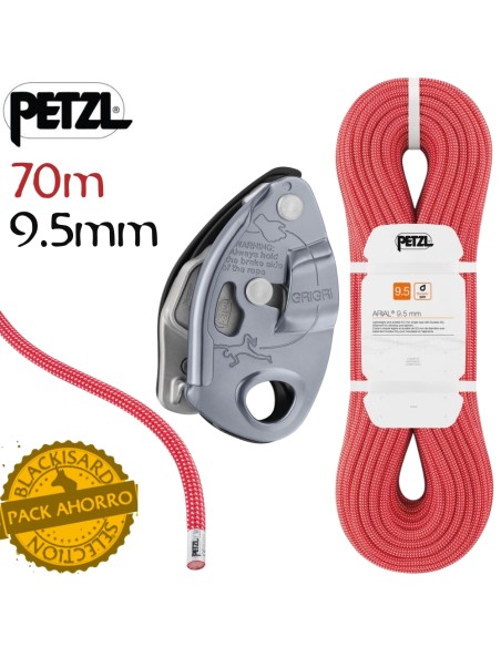 Boîte de cordon ariale 9,5mm 70m + Grigri - Petzl