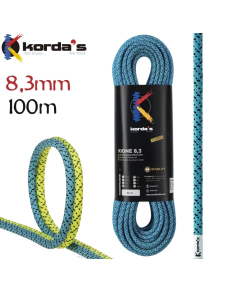 Kione 8,3mm Stability (100M) (Azul) - Cuerda dinamica escalada doble - Korda\'s