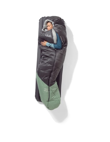 Radeon Womens -6 Regular LZ (Sage/Graphene) - Saco de dormir sintetico unisex - Rab