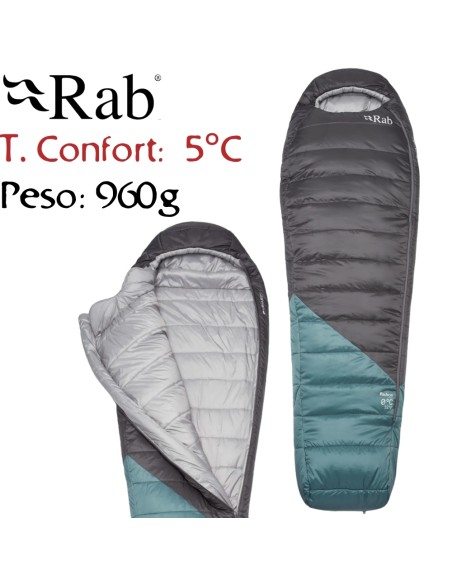 Radeon 0 Regular LZ (Sage/Graphene) - Saco de dormir de plumas ligero - Rab