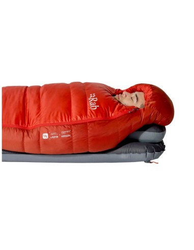 Alpine 0 LZ régulière (Horizon noir/Rouge toscan) - Sac de couchage en stylo léger - - Oui