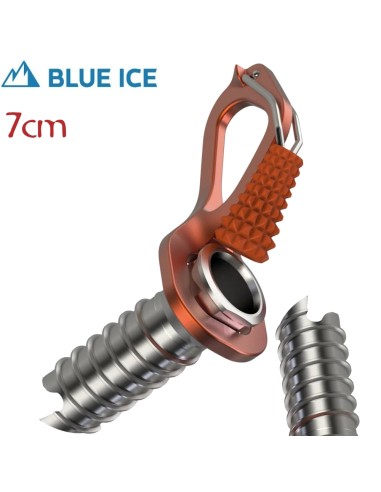Vis à glace Aero (Orange) 7 cm - Tornillo avec manivelle - Blue Ice