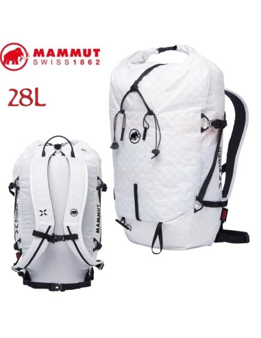 Eiger Nordwand 28L (Blanc) - Sac à dos alpin extrêmement résistant et léger - Mammut