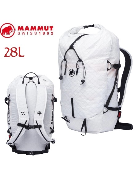 Eiger Nordwand 28L (Blanc) - Sac à dos alpin extrêmement résistant et léger - Mammut