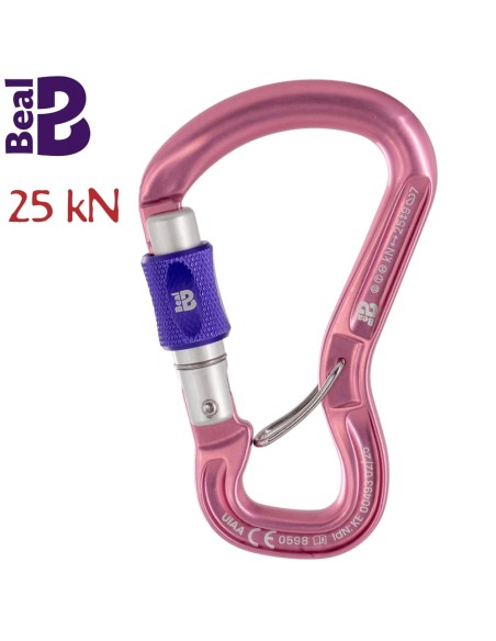 Orient Express (Pink) - Mosqueton fileté avec antigiro - Beal