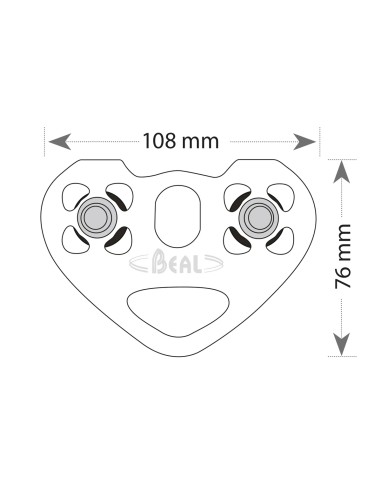 Transf\'air Twin B - Polea twin de placas oscilantes - Beal