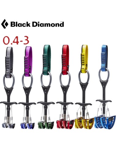 C4 Cam Set 0,4 - 3 - 5 Camalots C4 Jeu - Diamant noir