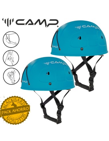 pack 2 rockstar bleu clair - casque véstile et solide (53-62cm) - camp