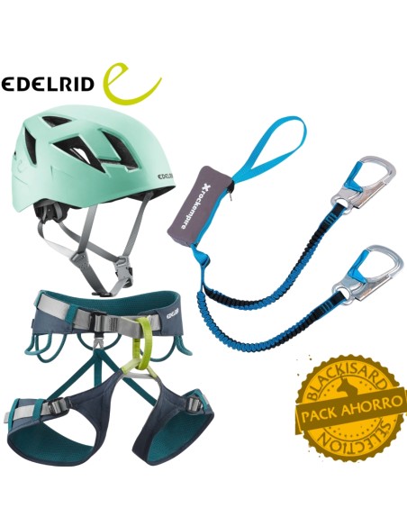 Pack Ferrata Roc de la Creu - Arnés, casco y disipador para vía ferrata