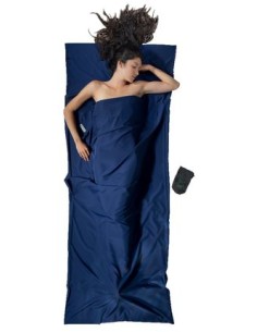 Feuille de voyage (Microfibra), 220x90cm (bleu crépuscule)- Sac à savon pour sac de couchage - Cocoon 2