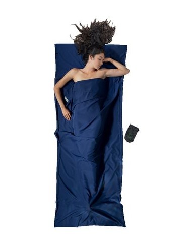 Feuille de voyage (Microfibra), 220x90cm (bleu crépuscule)- Sac à savon pour sac de couchage - Cocoon