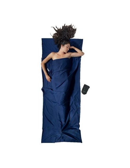 Feuille de voyage (Microfibra), 220x90cm (bleu crépuscule)- Sac à savon pour sac de couchage - Cocoon