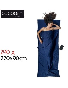 Feuille de voyage (Microfibra), 220x90cm (bleu crépuscule)- Sac à savon pour sac de couchage - Cocoon