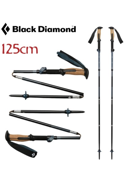 Trail View Poteaux de randonnée FLZ 125 cm (même) - Bastions légères et compactes - Black Diamond