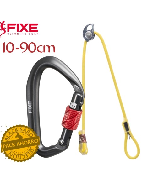Pack Manso avec mousqueton Rock Stone - Anneau d’ancrage dynamique réglable - Fixe