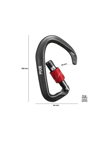Pack Manso avec mousqueton Rock Stone - Anneau d’ancrage dynamique réglable - Fixe