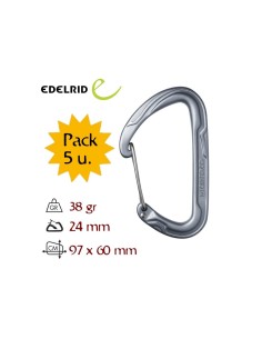 Pack 5 mousquetons Pure Wire - Edelrid