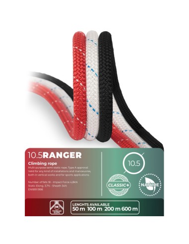 RANGER 10,5mm (100m) - Cuerda semi-estática - Fixe