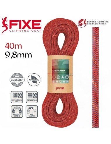 Foixarda 9,8mm Nature Classic (Roja) (40m) - Cuerda escalade - Cool