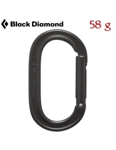 Carabine Ovale Keylock (Noir) - Black Straight squelette symétrique - Black Diamond